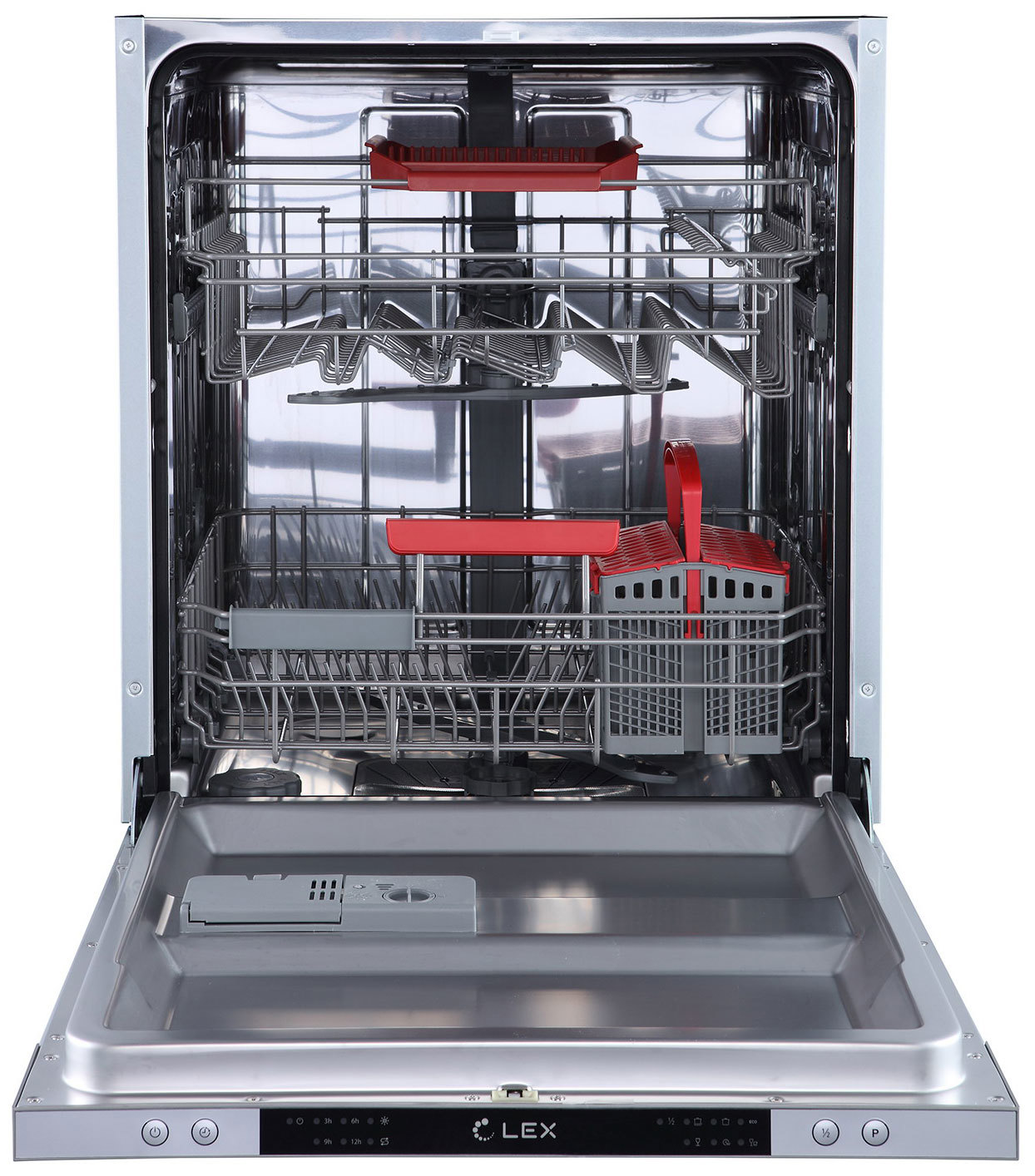Изображение товара Встраиваемая посудомоечная машина Lex PM 6063 B 59.8 см серый/серебристый