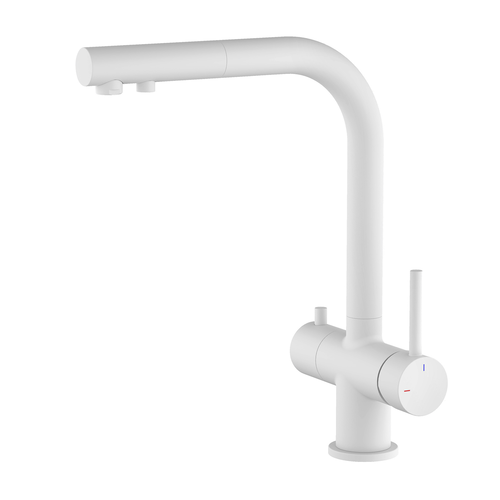 Изображение товара Смеситель для кухни Timo 2356/16FL поворотный излив 29.6 см цвет белый матовый