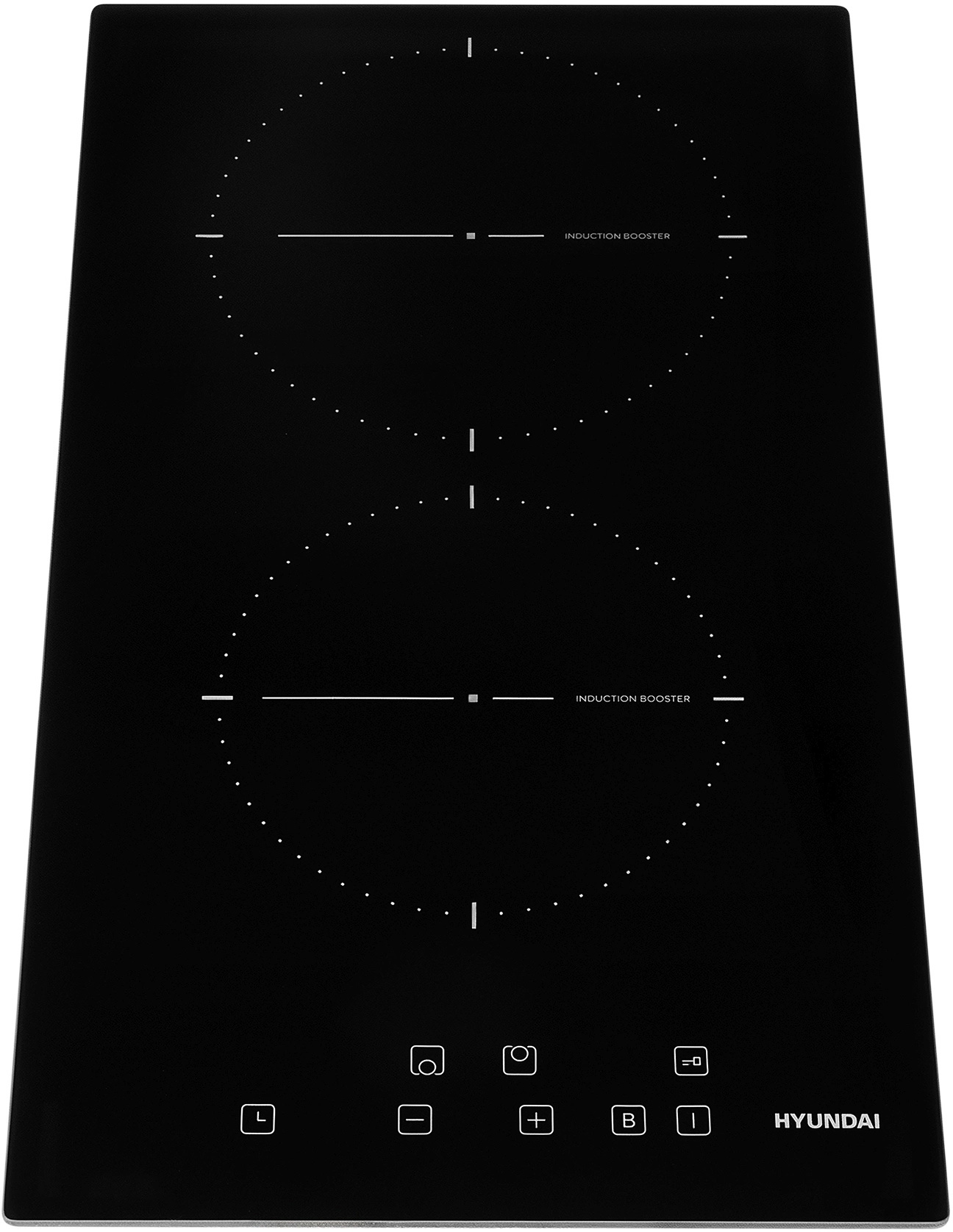 Изображение товара Индукционная варочная панель Hyundai 2 конфорки 30 см черный HHI 3710 BG