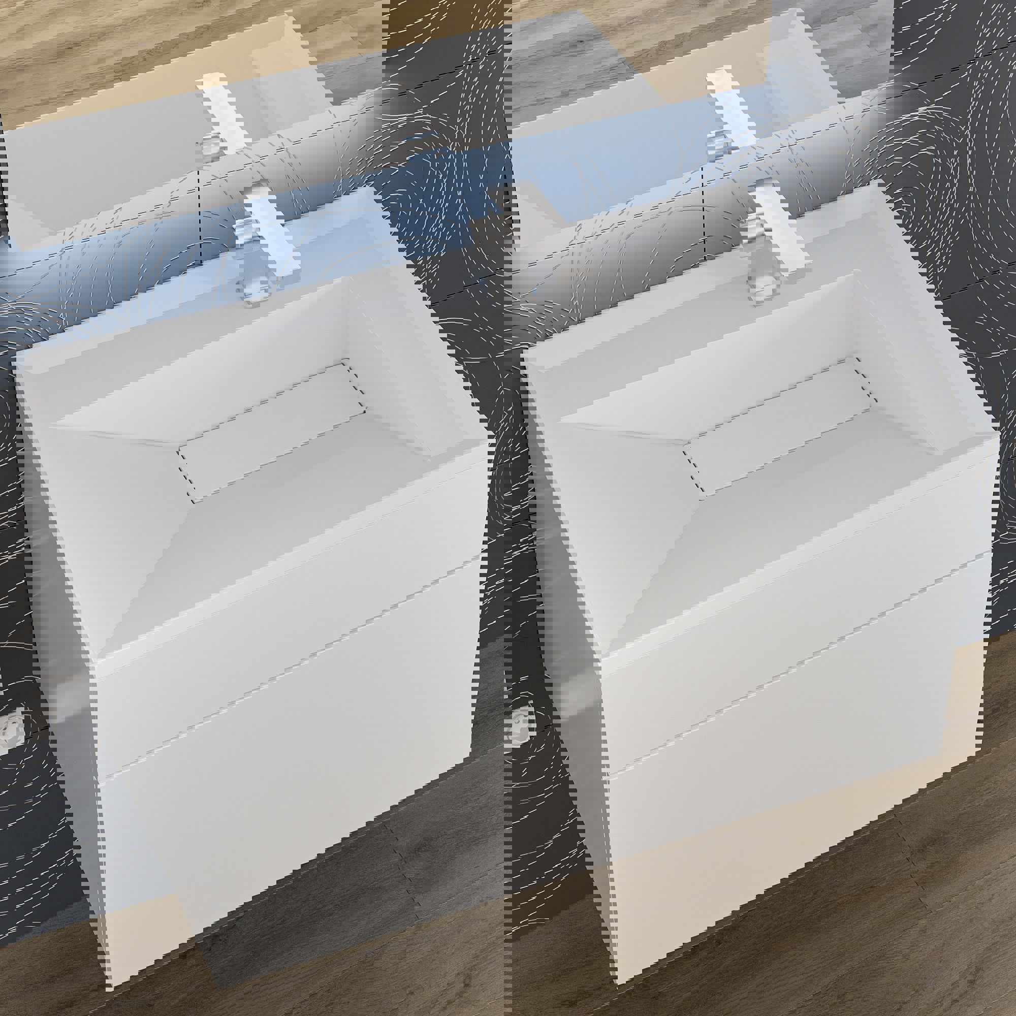 Изображение товара Раковина мебельная Uperwood Lotus 80см белый матовый современный дизайн Россия