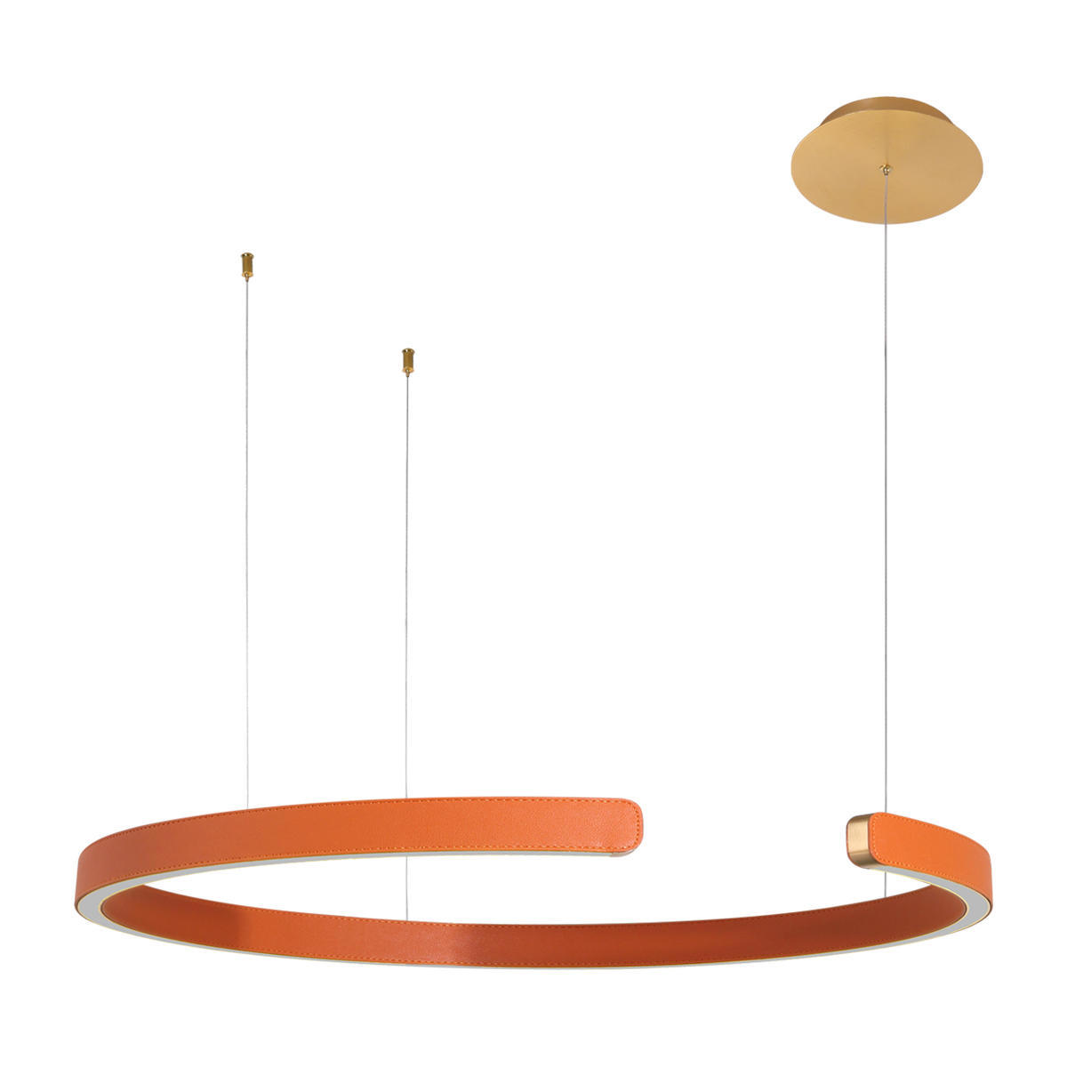 Изображение товара Светильник подвесной светодиодный Loft It Ring 10025-600 orange 7.8 м² теплый белый (желтый) свет цвет золото/оранжевый