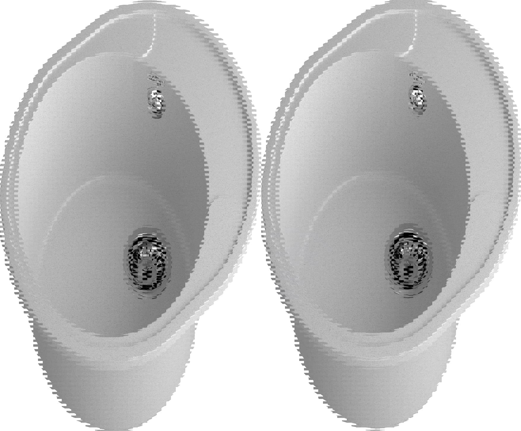 Изображение товара Мойка кухонная из кварца ЭКО-М 5748 серый, оборачиваемая, 48x57 см