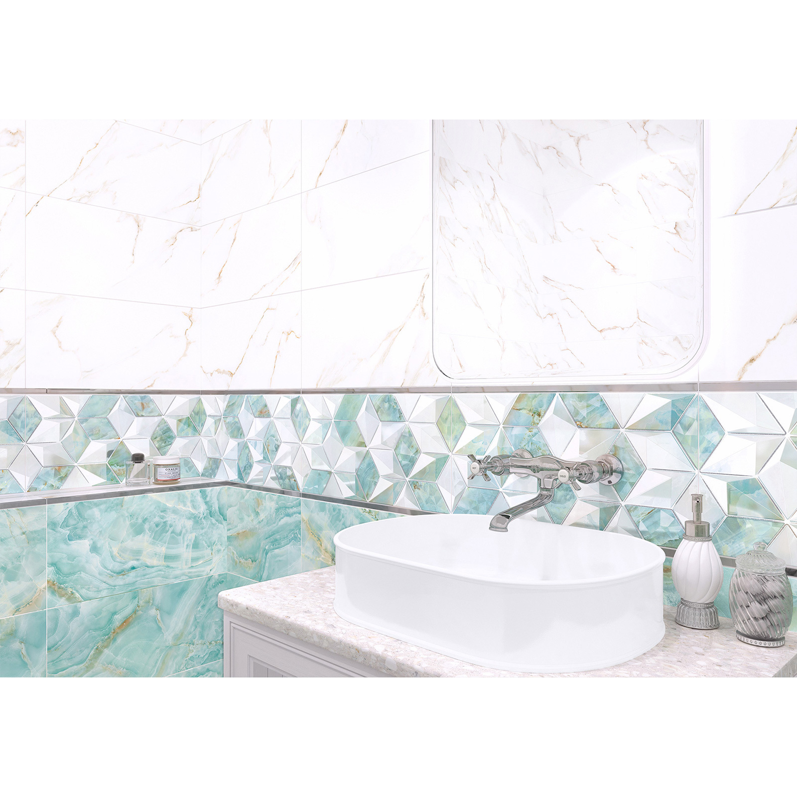 Изображение товара Плитка Alma Ceramica Nevada 2 TWU09NVD606 50x24.9см цвет зеленый, цена за упаковку