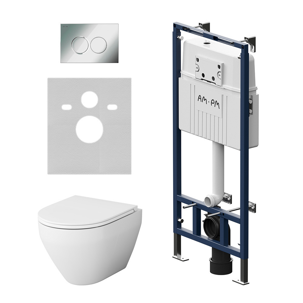 Изображение товара Комплект инсталляции с унитазом Am.pm Is100151.701700 белый