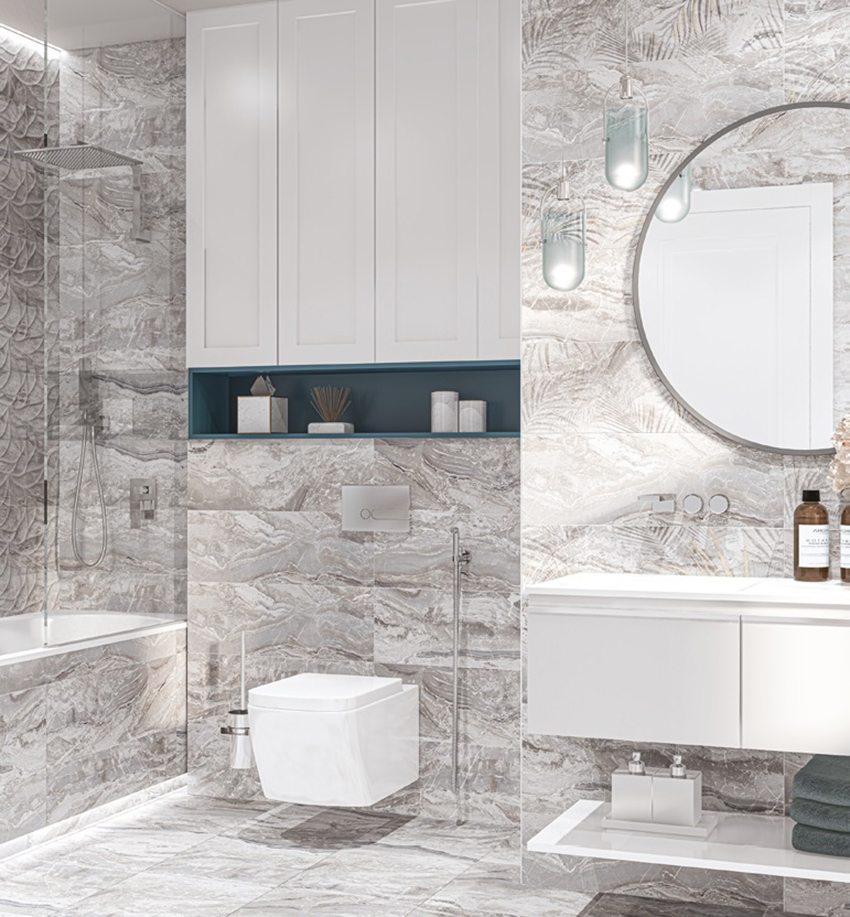 Изображение товара Плитка Eletto ceramica 508501201 24.2x70см 1.19 м² цвет серый, цена за упаковку