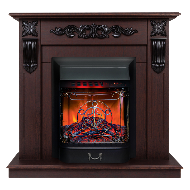 Изображение товара Каминокомплект Realflame Dominica Corner с очагом Majestic Lux BL орех
