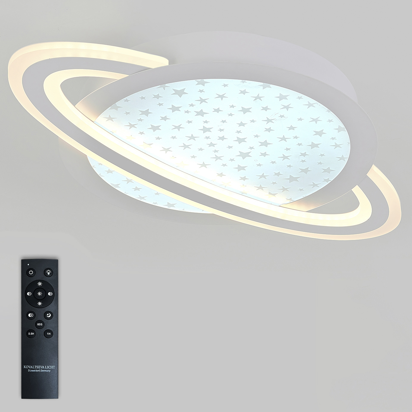 Изображение товара Люстра потолочная светодиодная Natali kovaltseva Innovation style 83130 с пультом 15 м² регулируемый белый свет цвет белый
