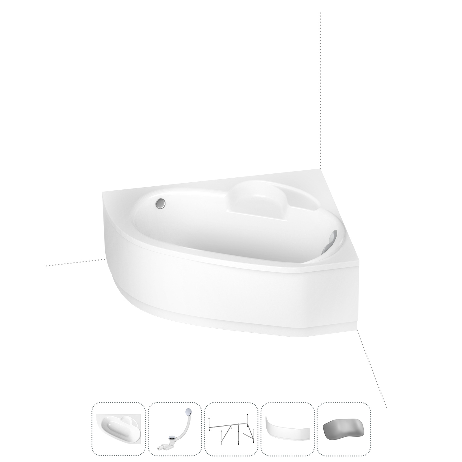 Изображение товара Акриловая ванна Lavinia Boho 160x105 см правая