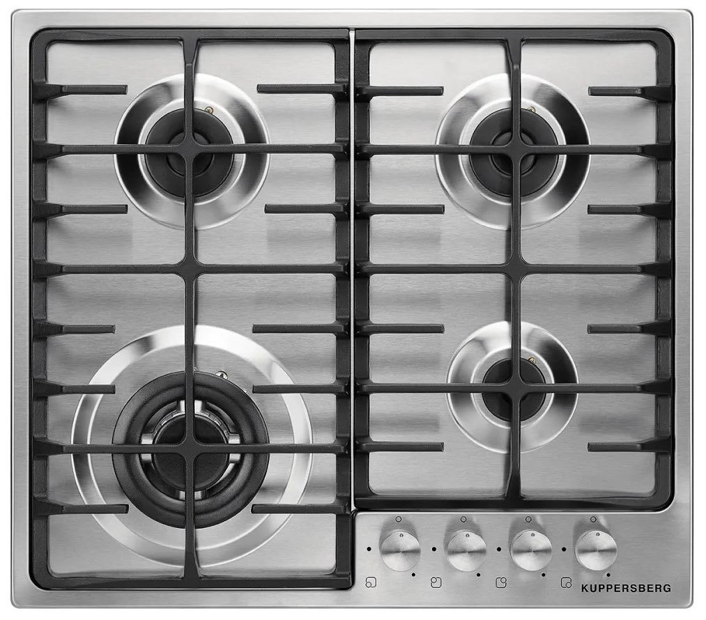 Изображение товара Газовая варочная панель Kuppersberg FS 64 X 59 см 4 конфорки цвет нержавеющая сталь