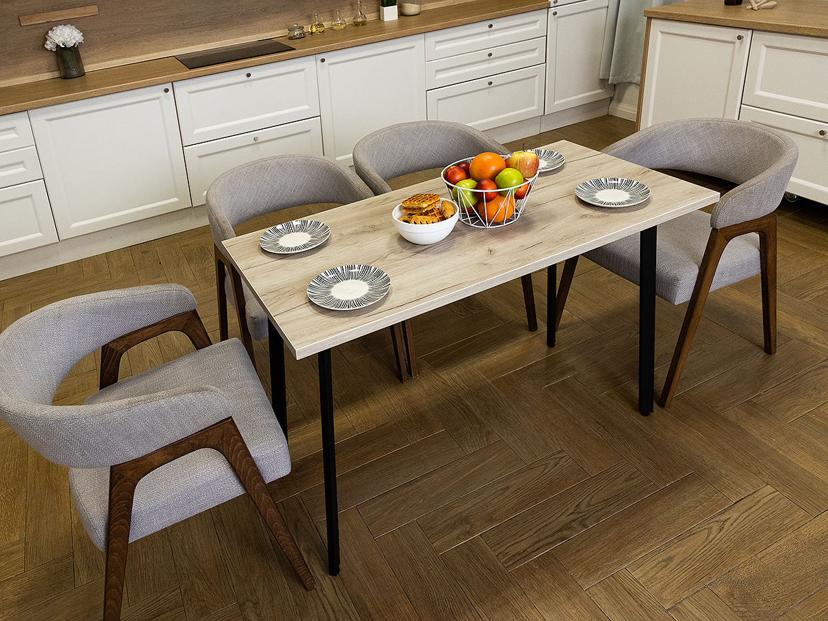 Изображение товара Кухонный стол в стиле лофт Diko Loft Delight Dining 60х60 см серый дуб