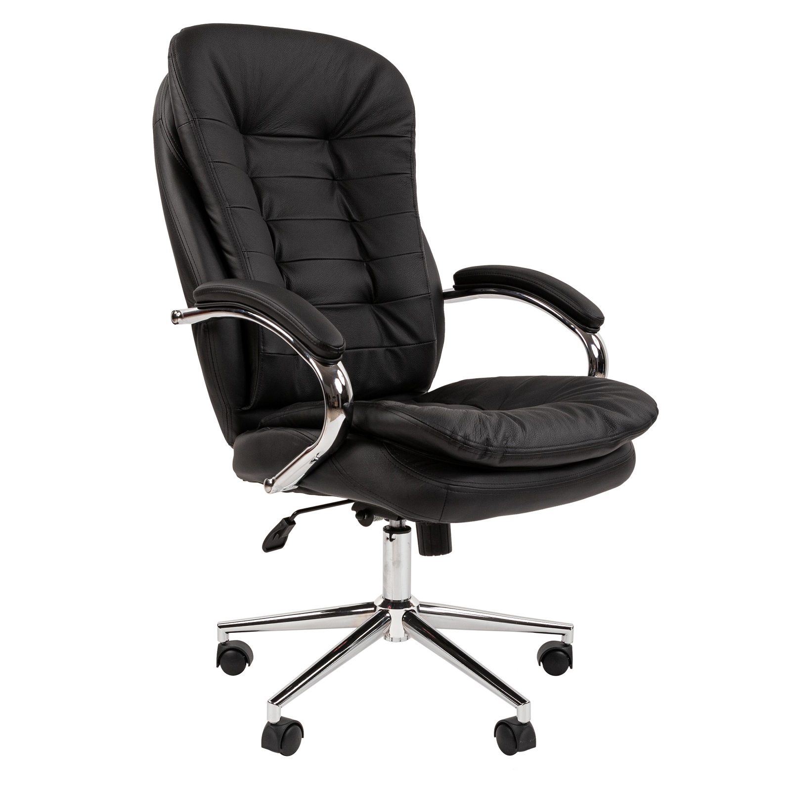 Изображение товара Офисное кресло Chairman 795 кожа черный регулируемая спинка и подлокотники