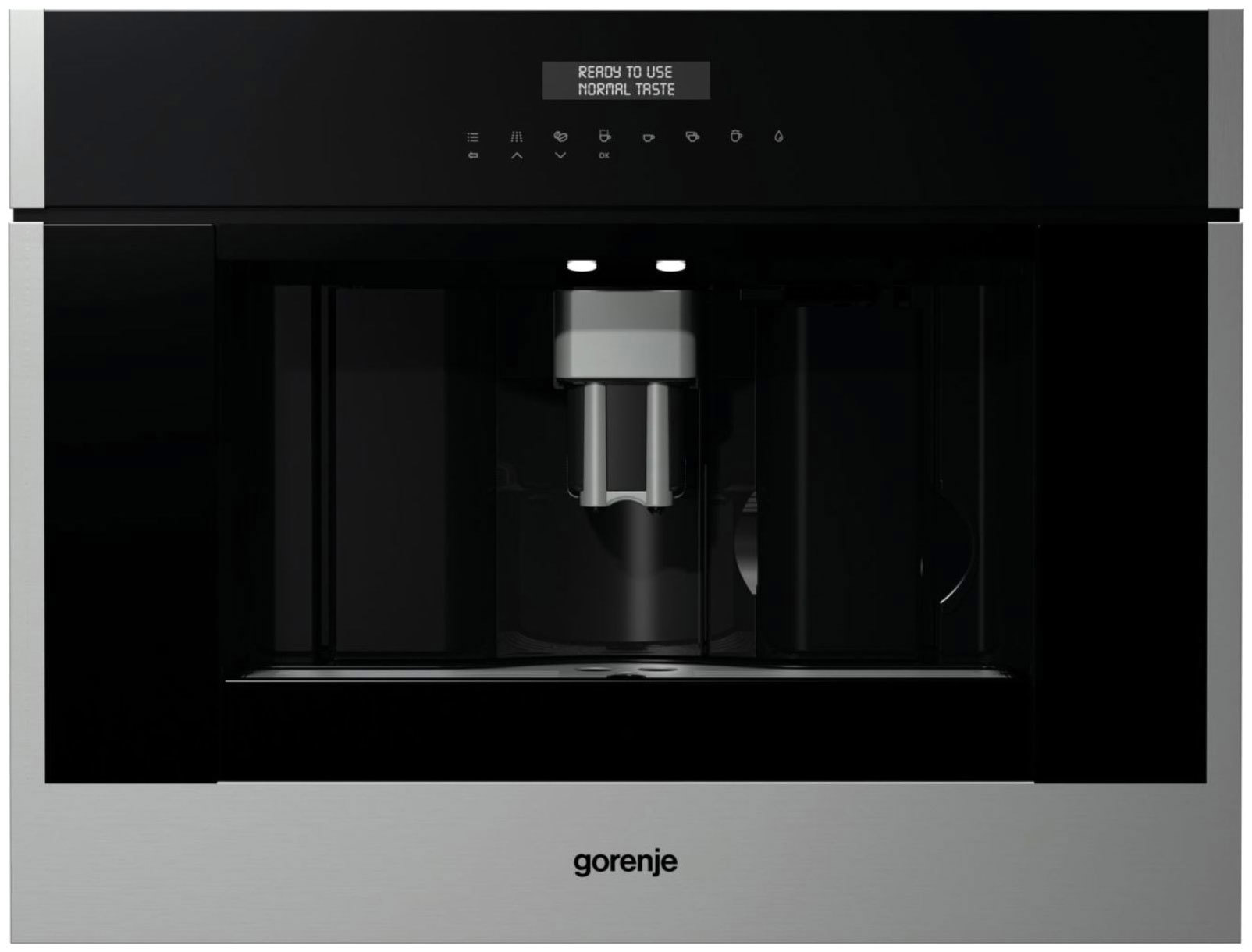 Изображение товара Встроенная кофемашина Gorenje CMA9200UX с автоматическими функциями и парой чашек