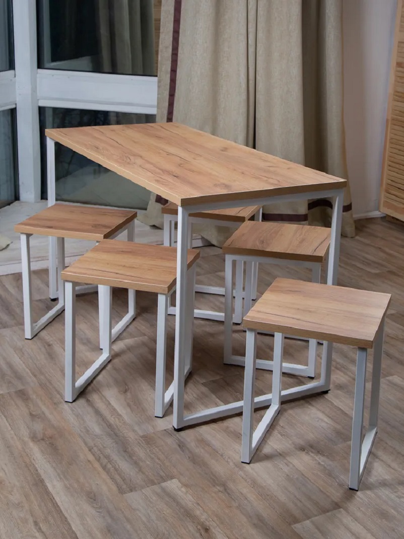 Изображение товара Обеденный стол Diko loft 120x70 см дуб золотой стиль Лофт