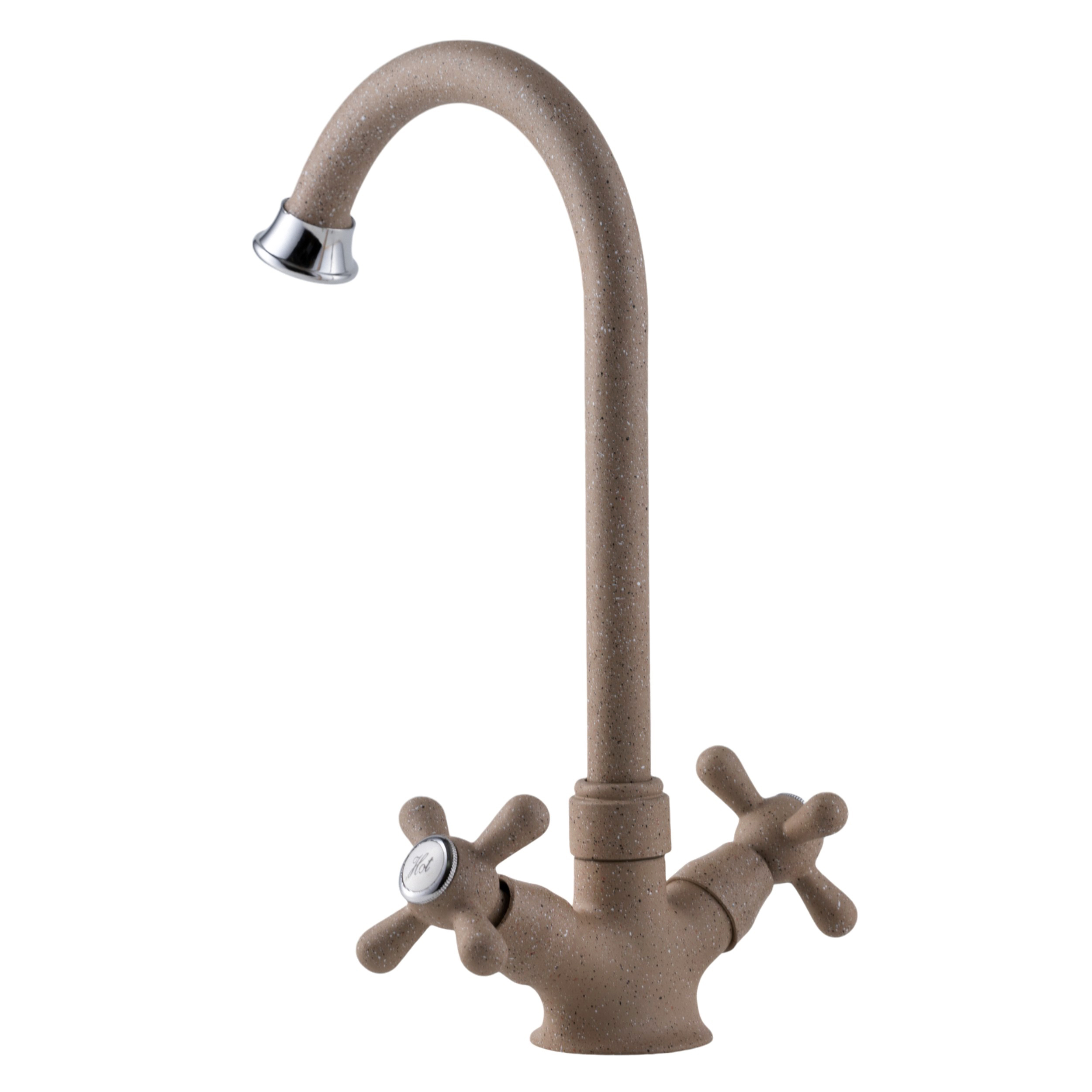 Изображение товара Смеситель кухонный поворотный из латунь светло-коричневый POTATO P41301-8