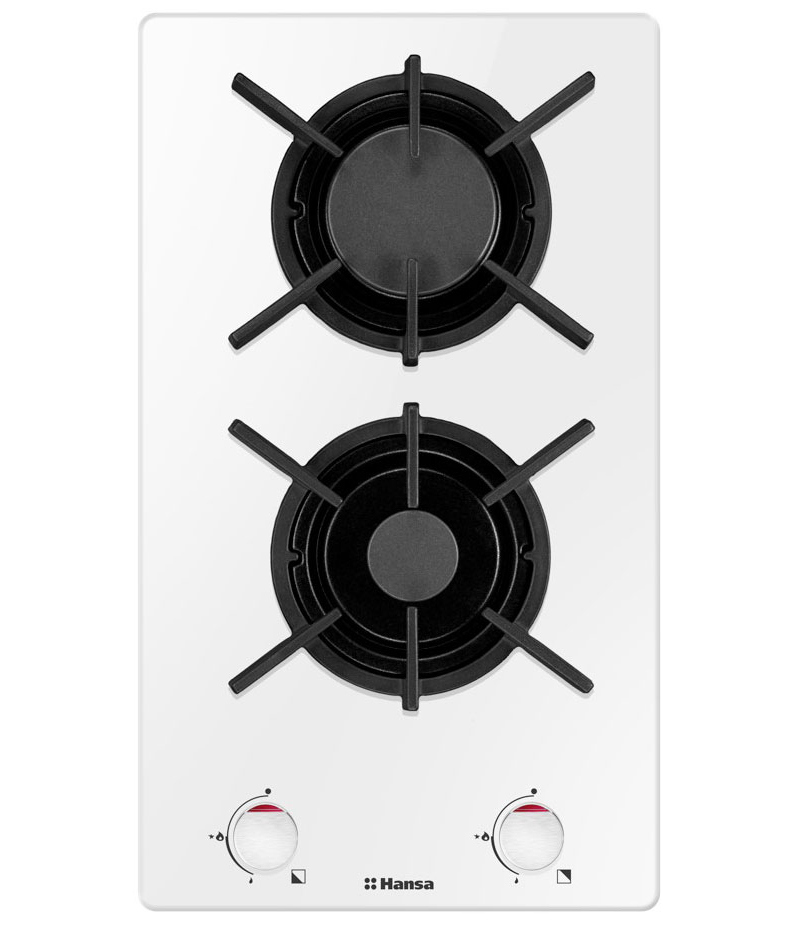 Изображение товара Газовая варочная панель Hansa BHKW330300 30 см с двумя конфорками и автоматическим электроподжигом