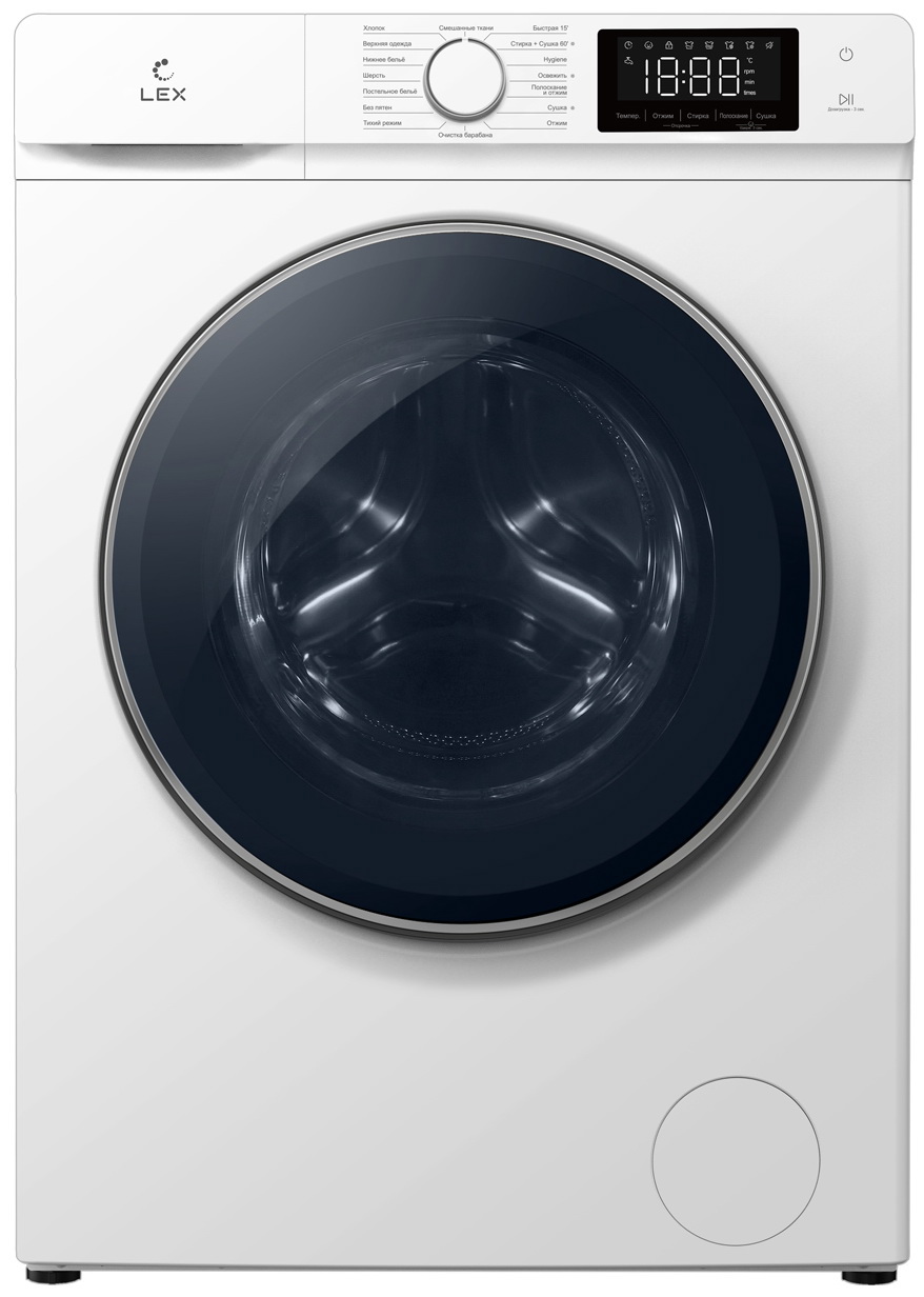 Изображение товара Стиральная машина с сушкой Lex Lwm12812wid 12 кг 8 кг IP69K белый