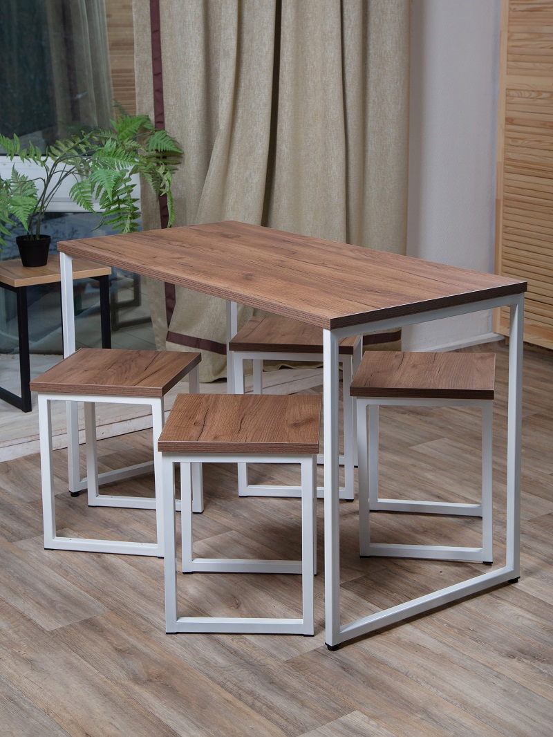 Изображение товара Обеденный стол в стиле Лофт Diko loft DL-868038 120x60 см дуб коричневый