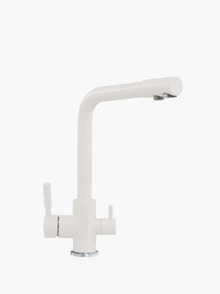 Изображение товара Смеситель для кухни Polygran 660717 поворотный излив 29.5 см цвет белый