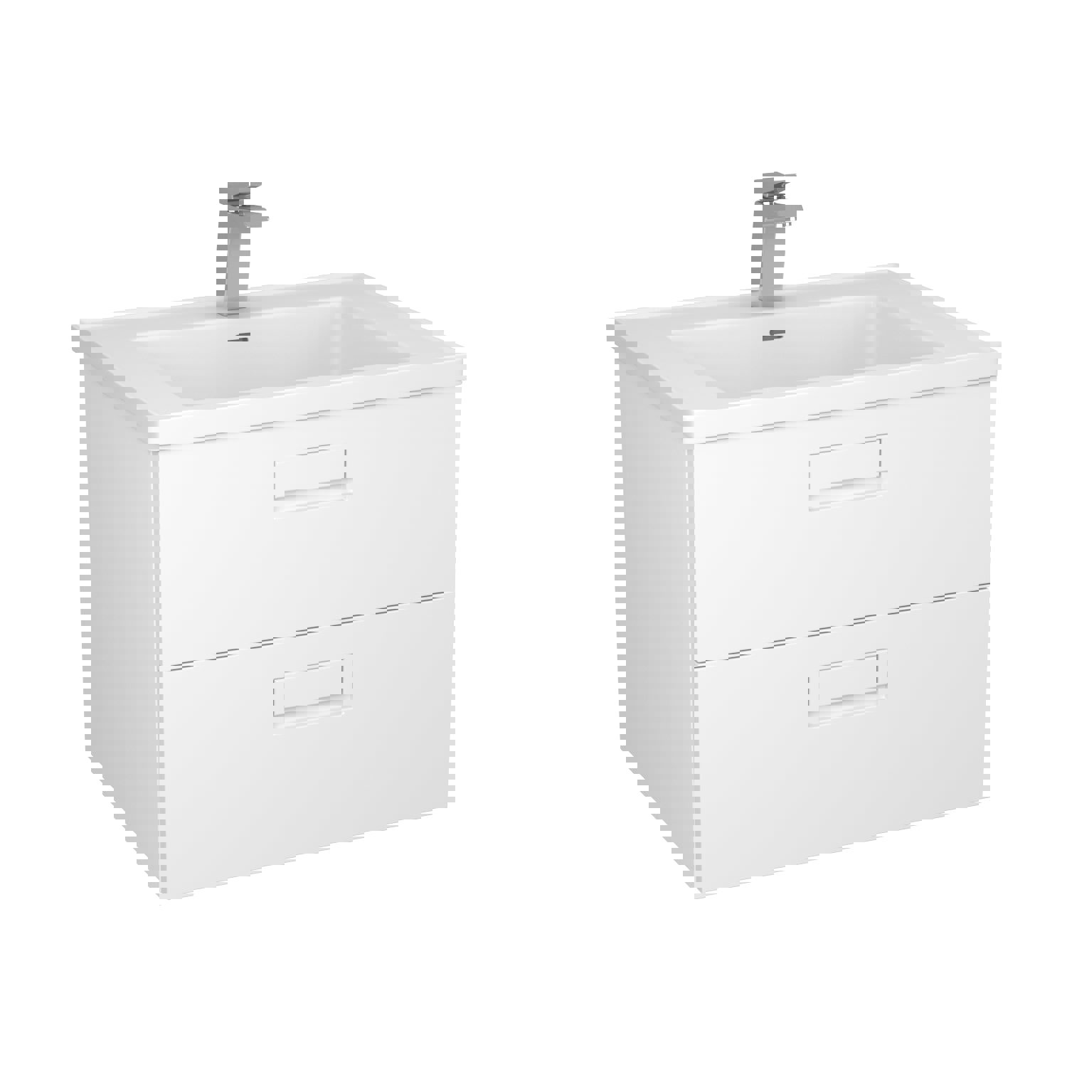 Изображение товара Тумба VENECIANA Camila 70 раковина Parma 700: подвесная, 2 ящика, белый