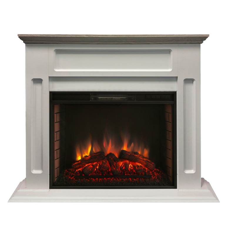 Изображение товара Каминокомплект Realflame Bari 26 WTM-F511 с очагом Epsilon 26, белый камень