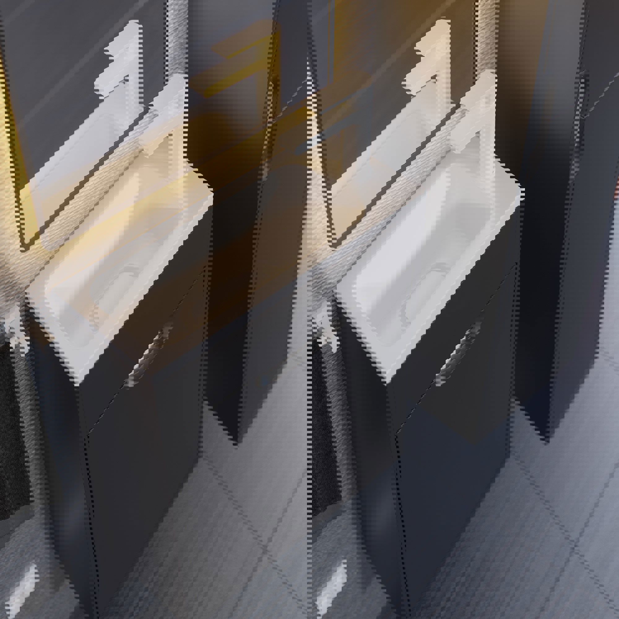 Изображение товара Тумба под раковину Uperwood 2930205360 49.6 см черный матовый подвесная Россия