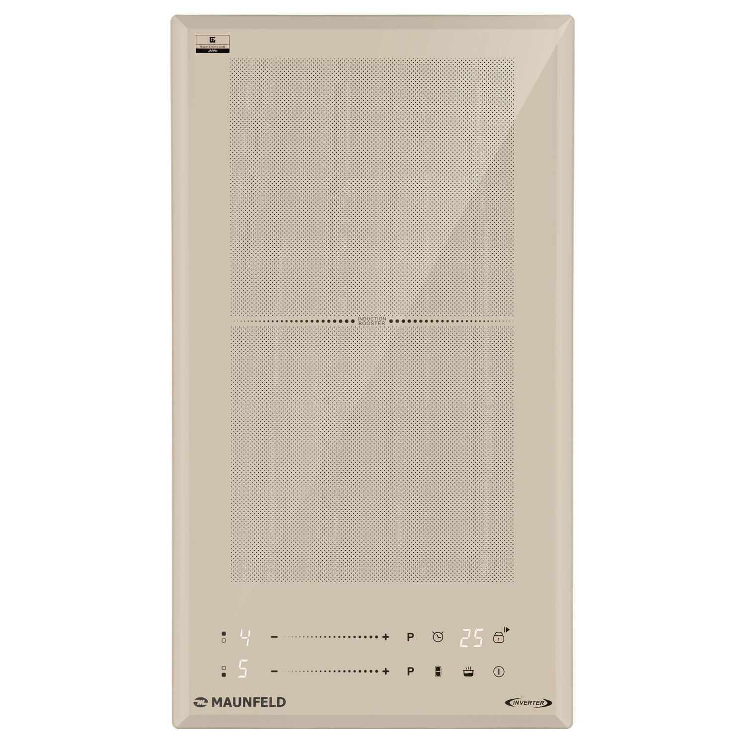 Изображение товара Индукционная варочная панель Maunfeld CVI292S2FBG LUX Inverter 29 см 2 конфорки бежевый