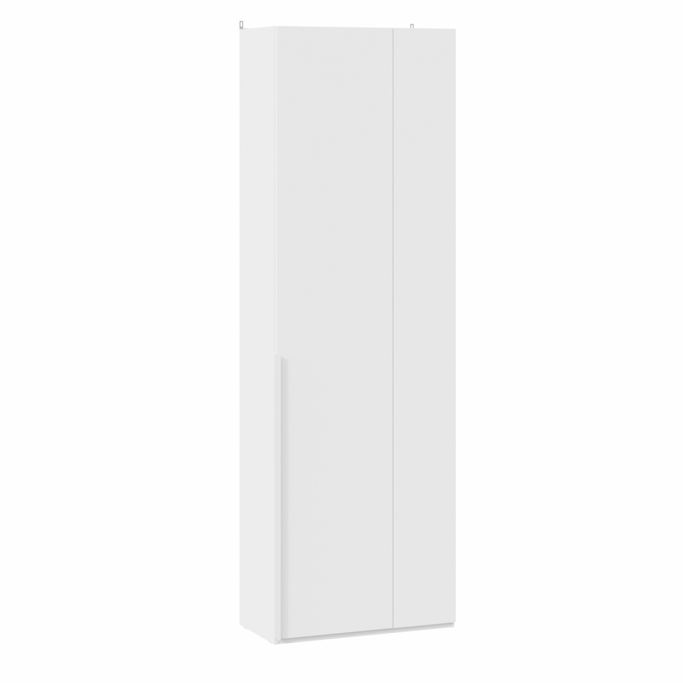 Изображение товара Шкаф Трия 70x217x37 см ЛДСП белый жемчуг/белый софт