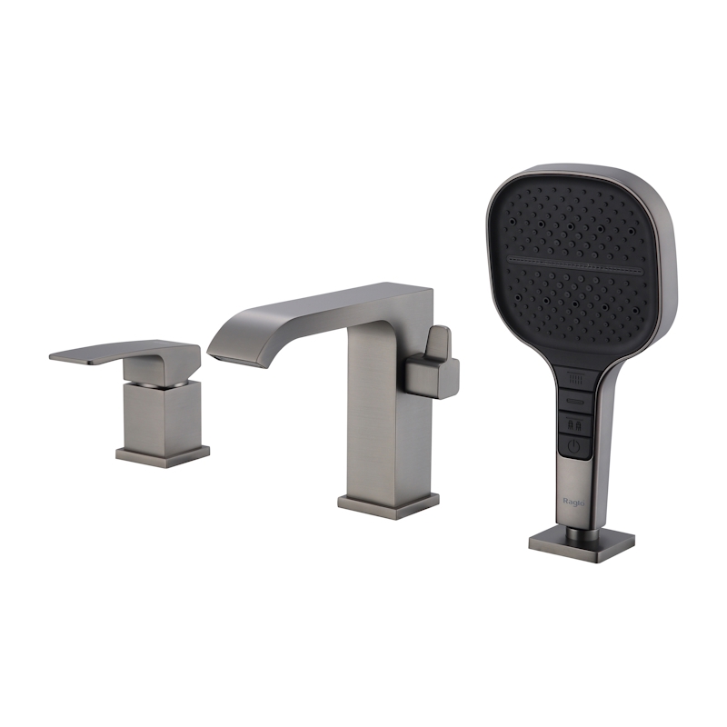 Изображение товара Смеситель для ванны Raglo R02.31.09-LM однорычажный с душевой лейкой графит