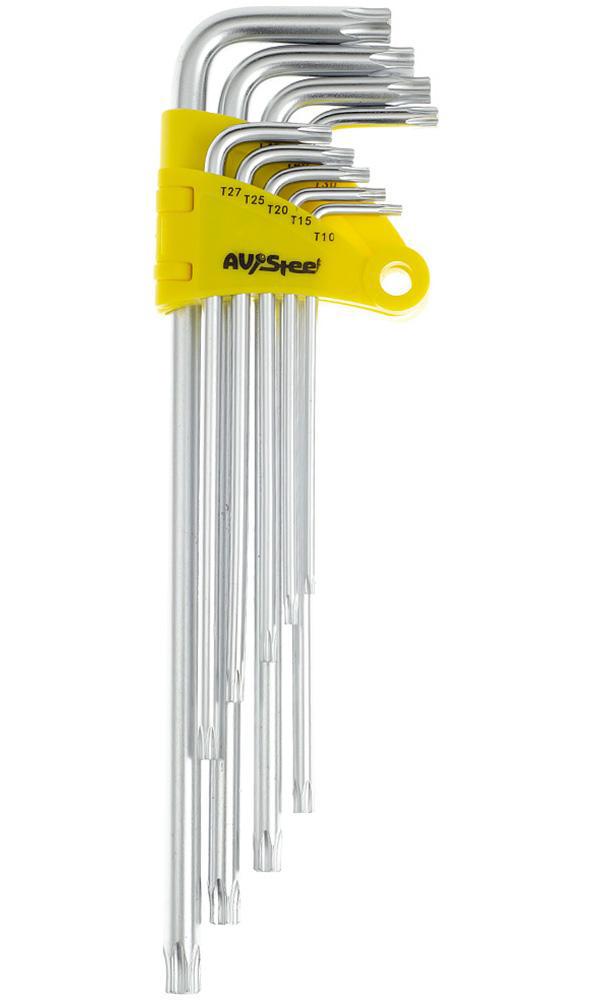 Изображение товара Набор ключей Torx AV Steel AV-369109 9 предметов из хромованадиевой стали