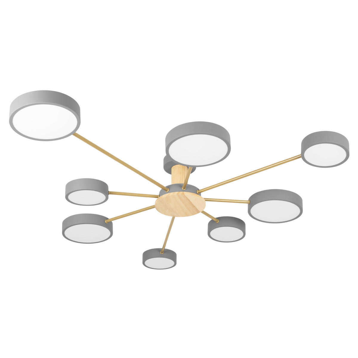 Изображение товара Люстра потолочная светодиодная Loft It Sunrise 10316-8 Grey 19.2 м² теплый белый