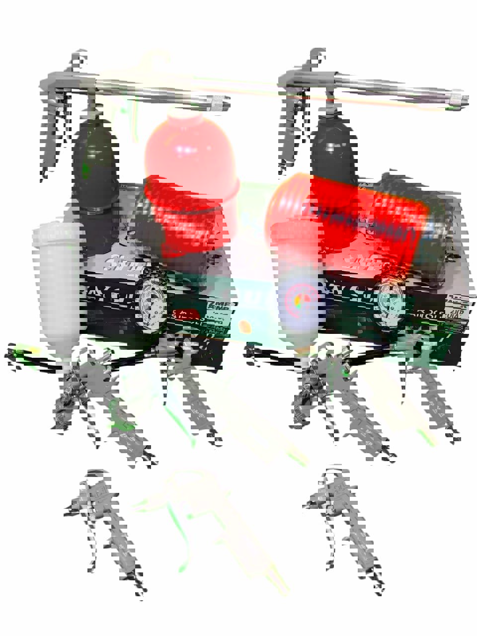 Изображение товара Набор пневматических инструментов Zammer 2000A2 5 предметов для авто и гаража