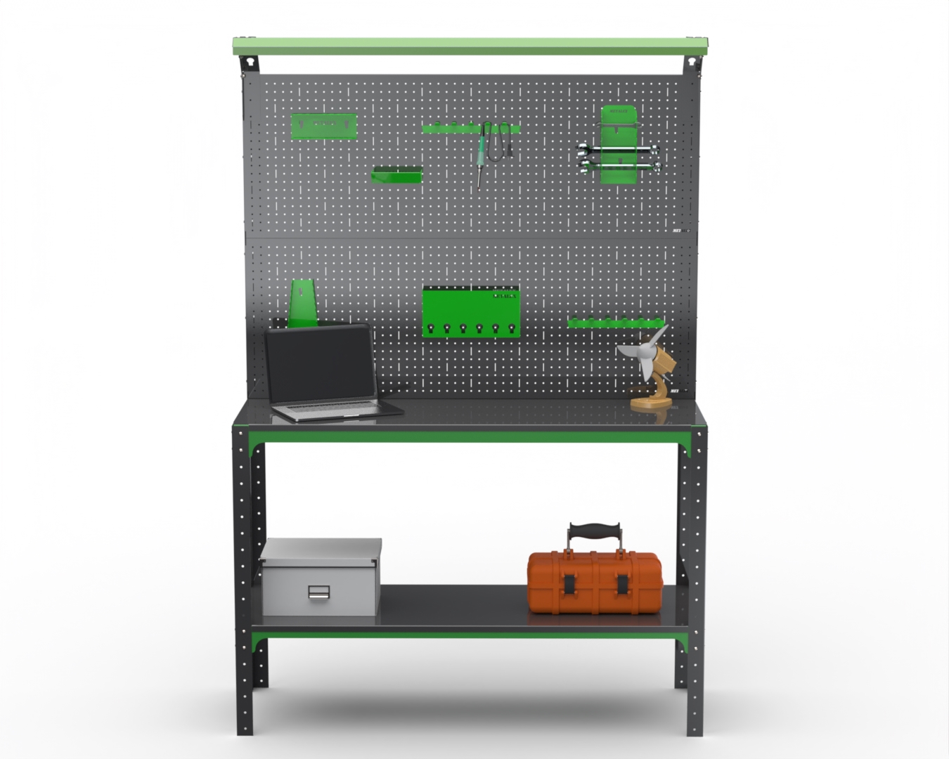 Изображение товара Стол-верстак Metalex KIT 204418 с освещением и перфопанелями
