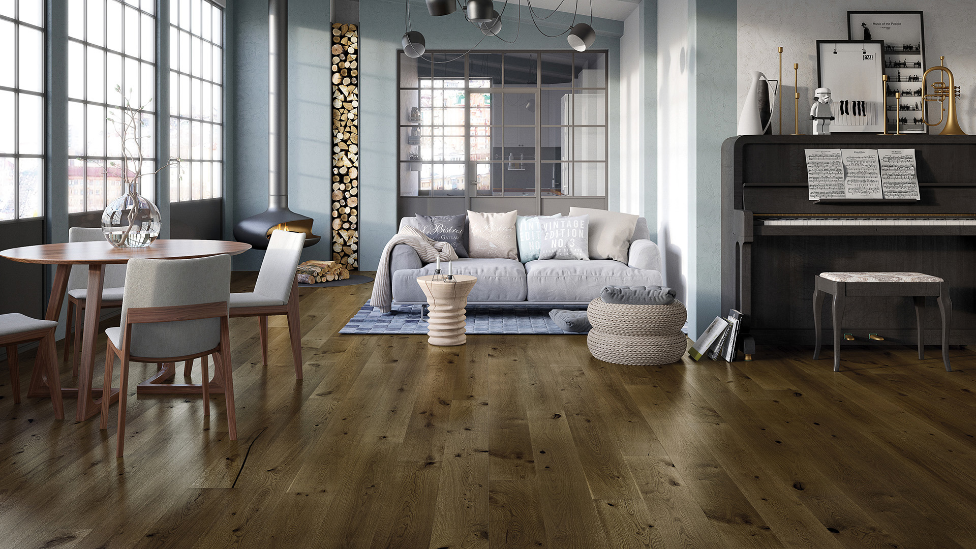 Изображение товара Паркетная доска Barlinek Дуб Clyde Grande 43 класс толщина 14 мм с фаской 2.77 м², цена за упаковку