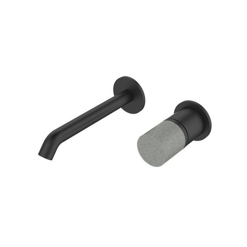 Изображение товара Смеситель BRONZE DE LUXE Focus 24686BG настенный черный с мрамором