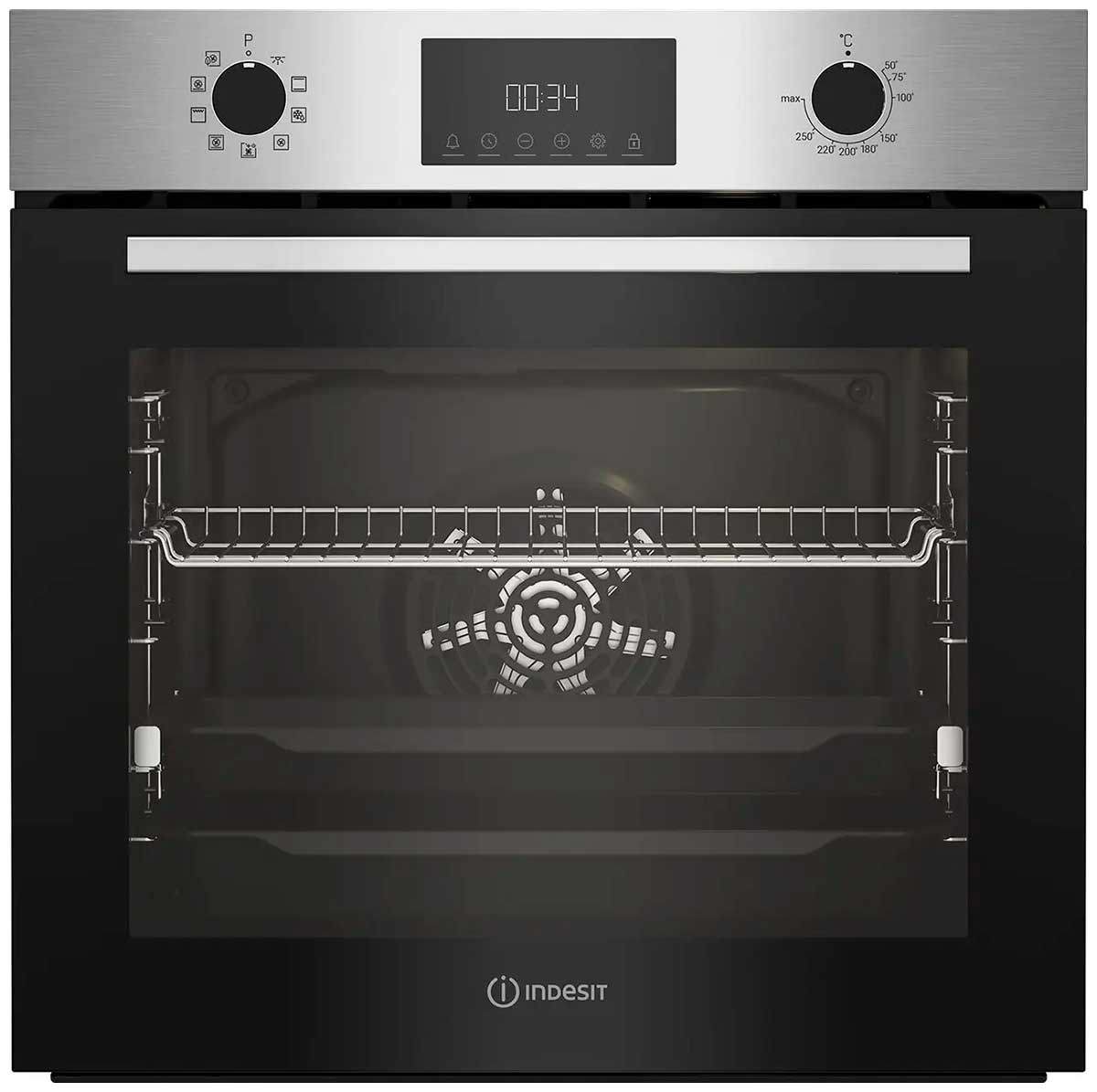 Изображение товара Встраиваемый духовой шкаф Indesit Ife 3841 J Ix 59.40x59.50x56.70 см цвет нержавеющая сталь