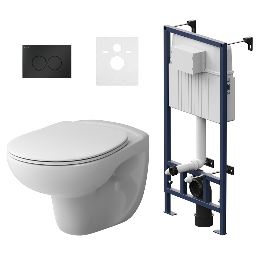 Изображение товара Комплект инсталляции с унитазом Damixa Willow белый современное решение для санузла