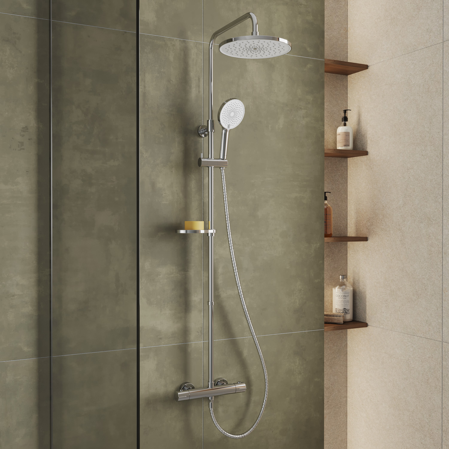 Изображение товара Удлинитель штанги для душевой системы Milardo Ideal Spa ILS30CRM38, 30 см, глянцевый хром, нержавею