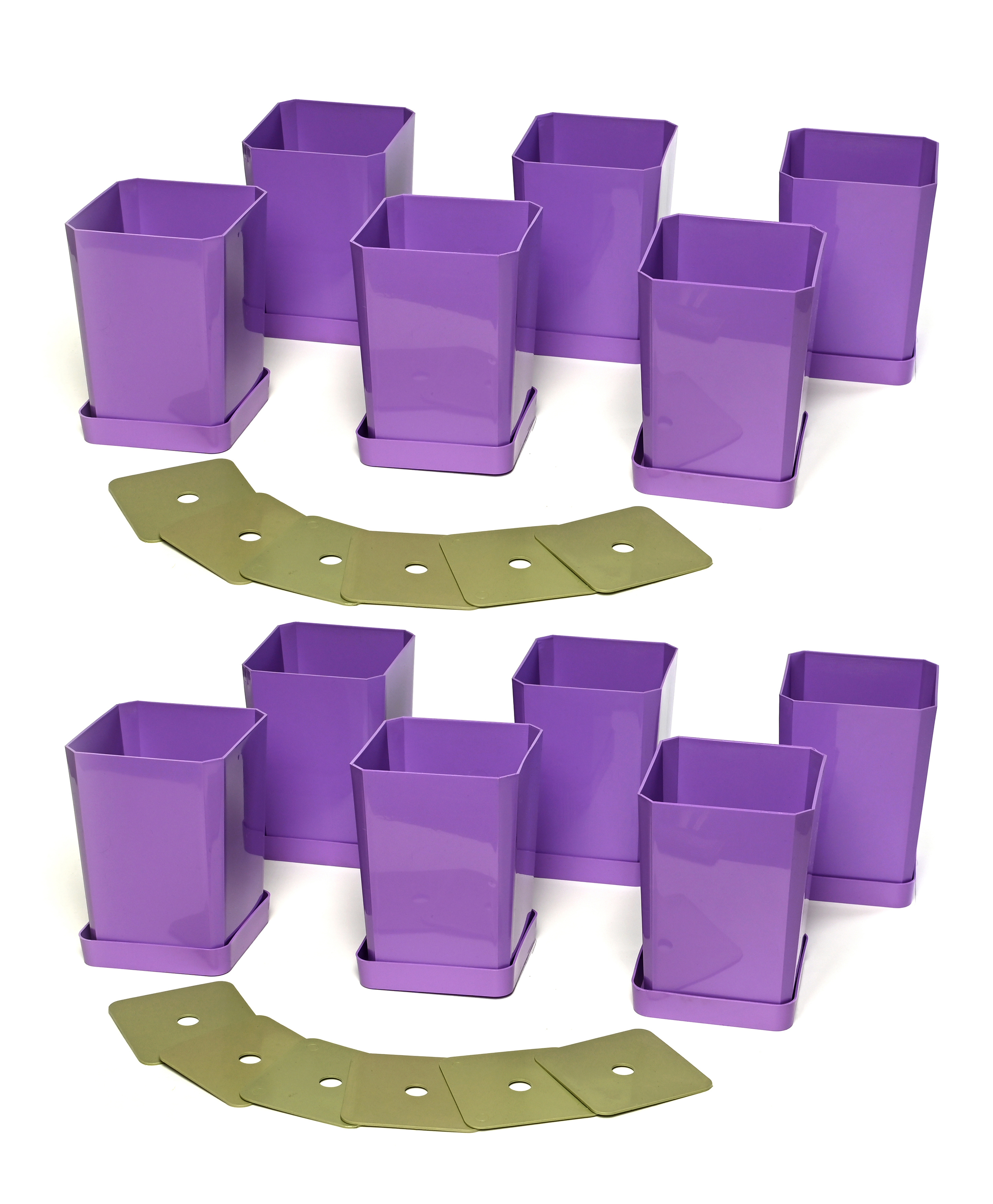 Изображение товара Набор горшков для рассады 2 шт Пеликан 6x0.75 л фиолетовый