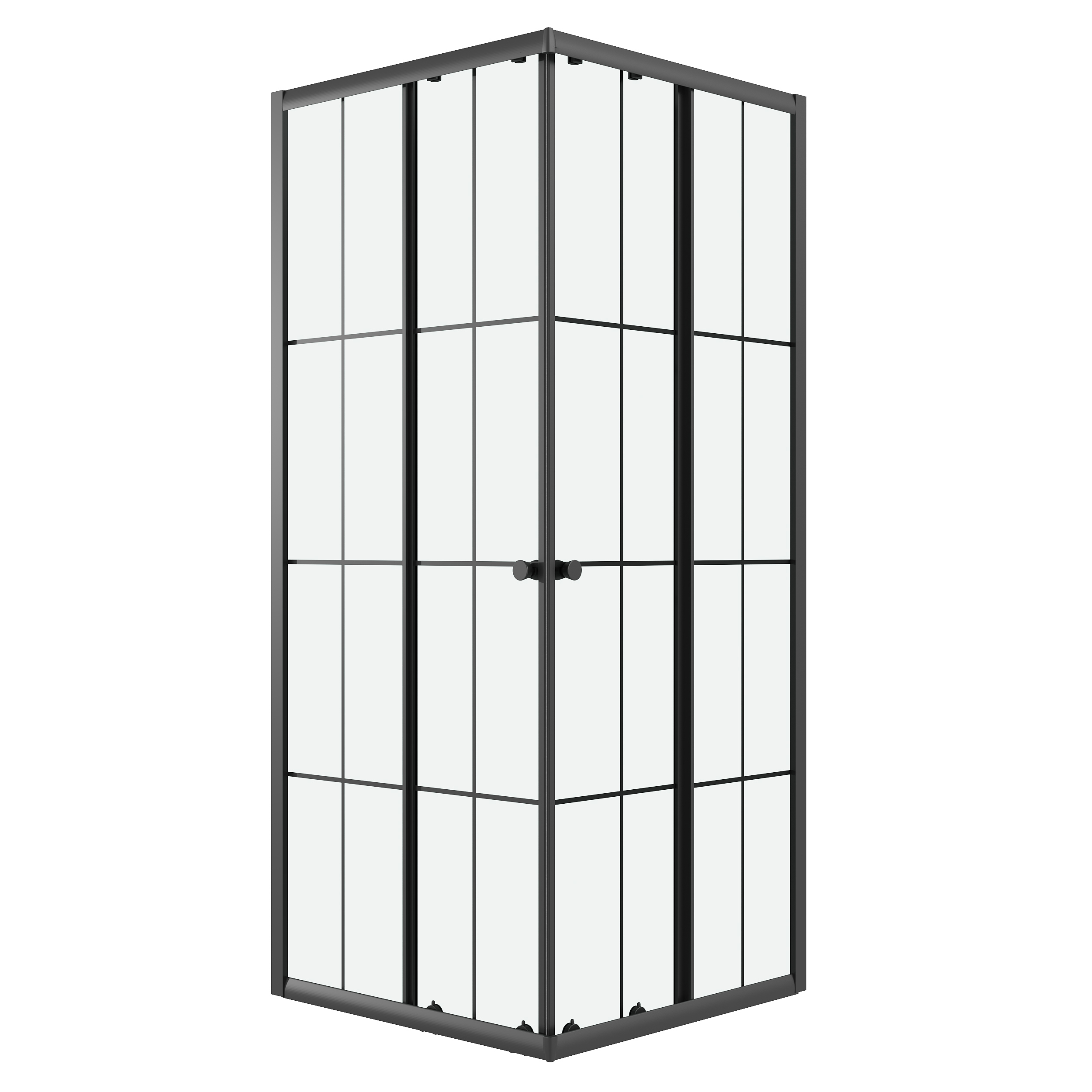 Изображение товара Душевой уголок Niagara Eco NG-1009-14QKL квадрат 90x90см черный профиль эффект стекла прозрачное закаленное стекло