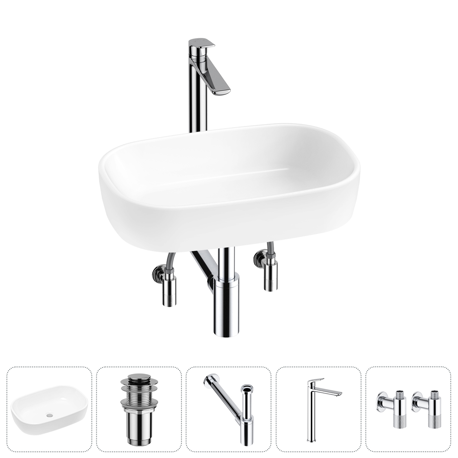 Изображение товара Раковина Lavinia Boho Bathroom Sink 20217431R 54 см 5 в 1 с комплектом