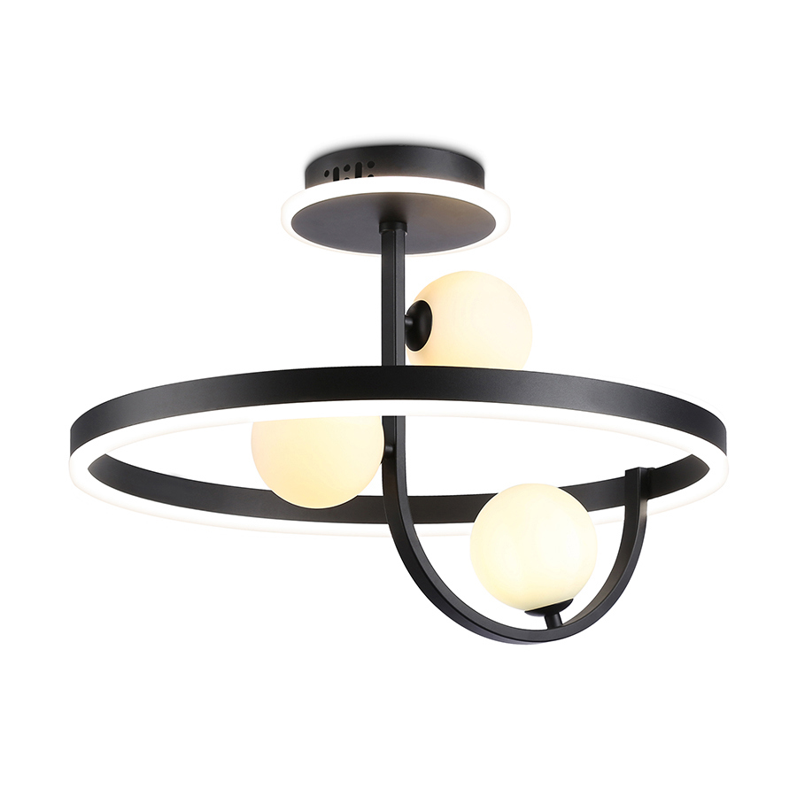 Изображение товара Люстра на штанге светодиодная Ambrella light Fl66263 с пультом управление 12 м2 нейтральный белый с