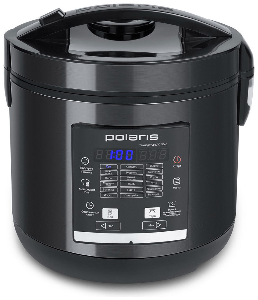 Изображение товара Мультиварка Polaris Pmc 0576ads 5 л 18 программ стильный черный цвет