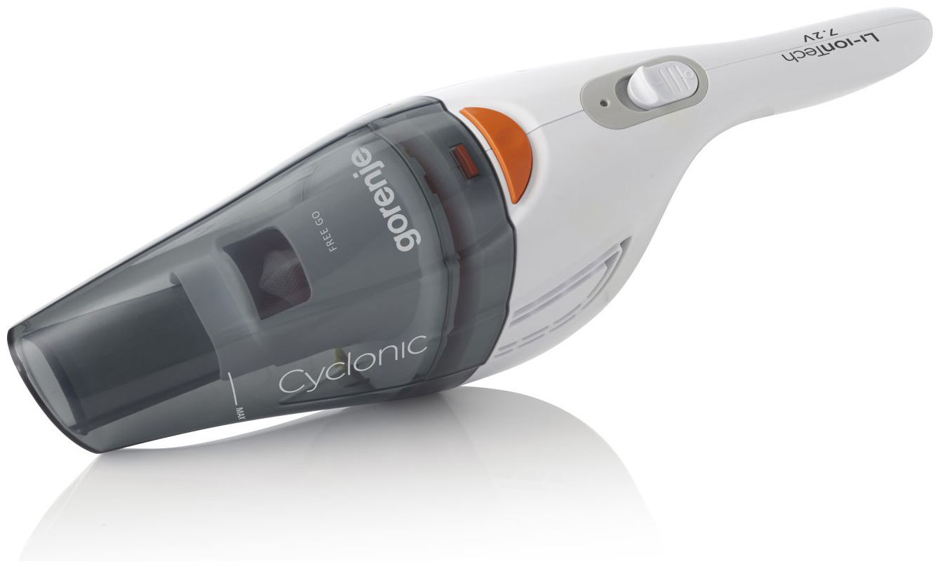 Изображение товара Портативный вертикальный аккумуляторный пылесос Gorenje MVC72FW Free Go 0.4 л 55 Вт белый