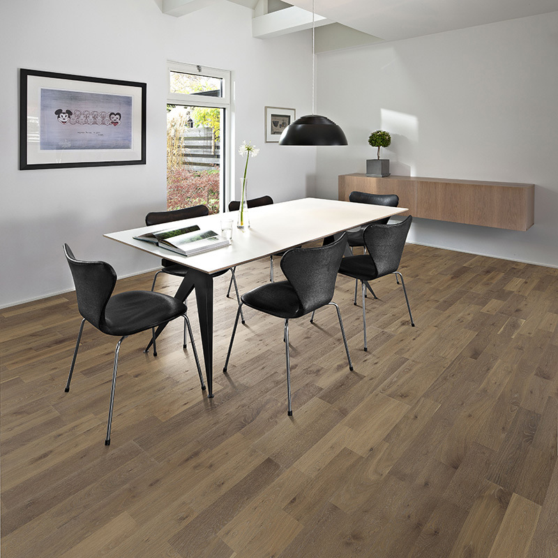 Изображение товара Паркетная доска Kahrs Гармония Дуб Гранит 15 мм 2.91 м² натуральное покрытие