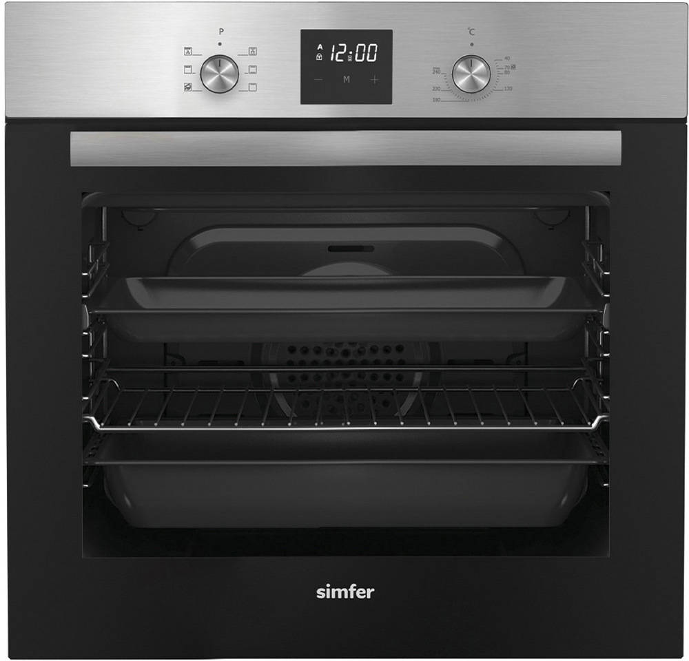 Изображение товара Встраиваемый электровстраиваемый духовой шкаф Simfer B6Em56016 нержавеющая сталь