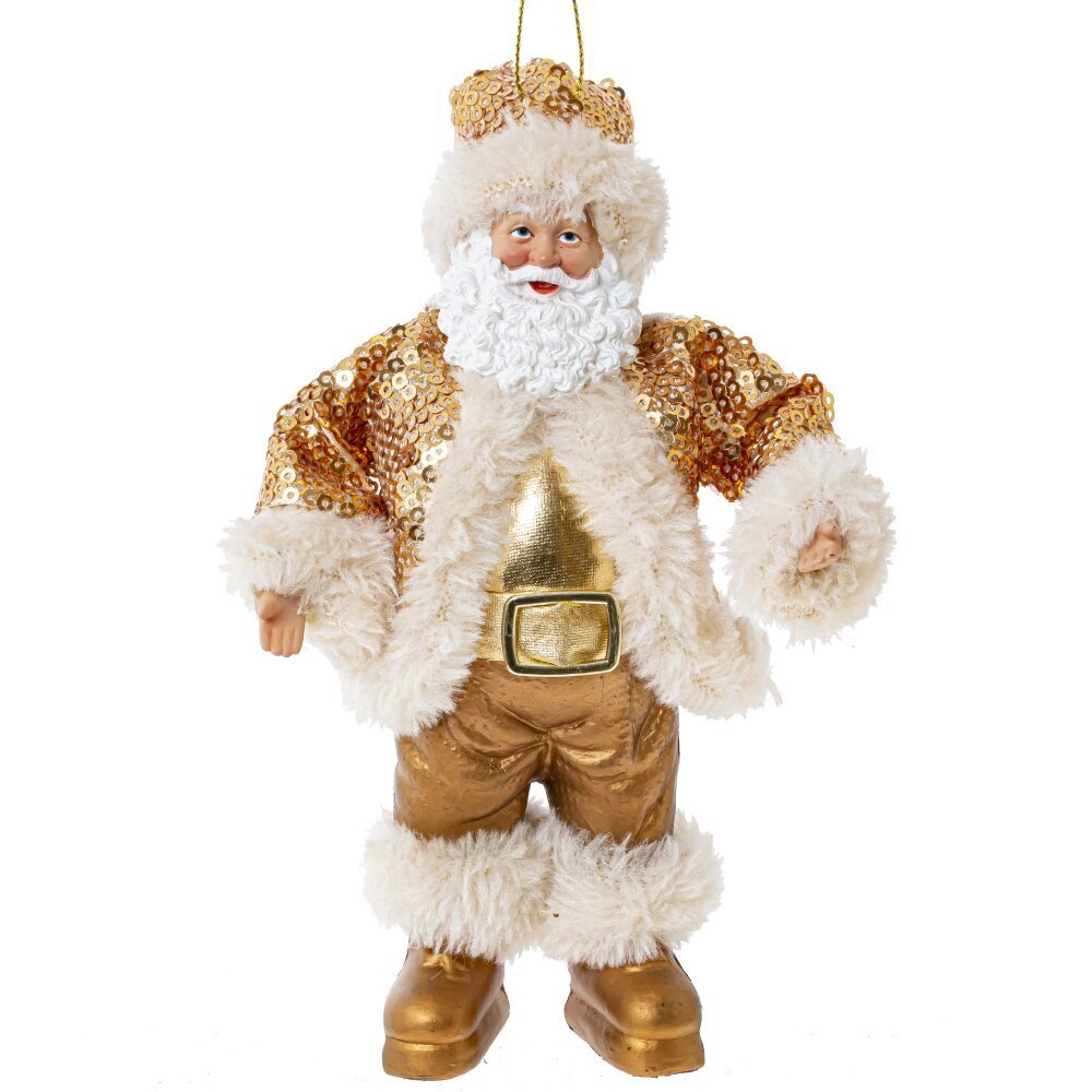 Изображение товара Елочная игрушка Дед мороз Jiangsu holly everlasting inc remeco collection 278047 18 см х 4 см жёлтый/золотой