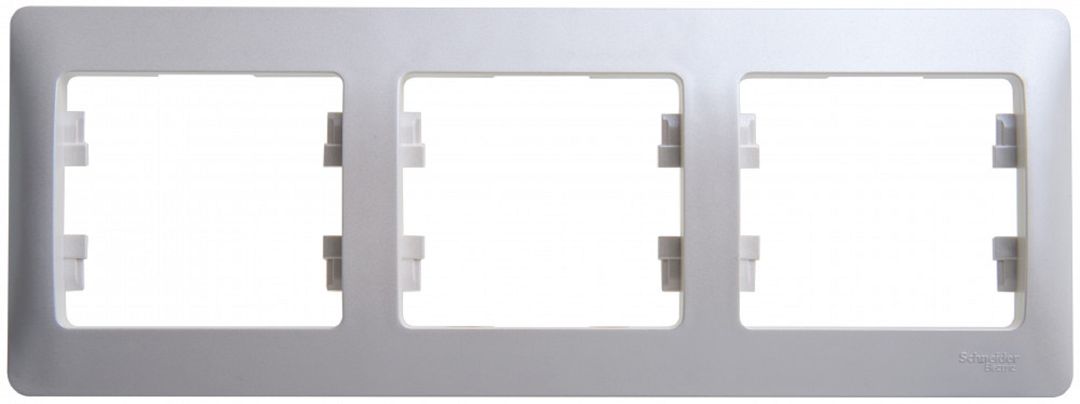 Изображение товара Рамка для розеток и выключателей Systeme electric Glossa 3 поста перламутр