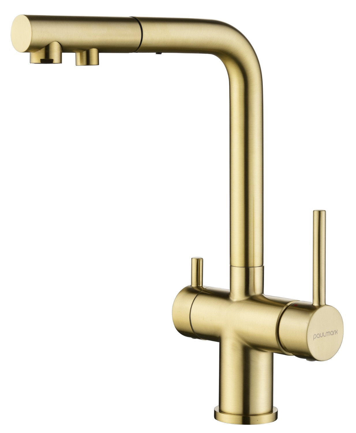 Изображение товара Смеситель для кухни Paulmark Se213222-SBG выдвижной излив 29.37 см с функцией TRINKWASSER