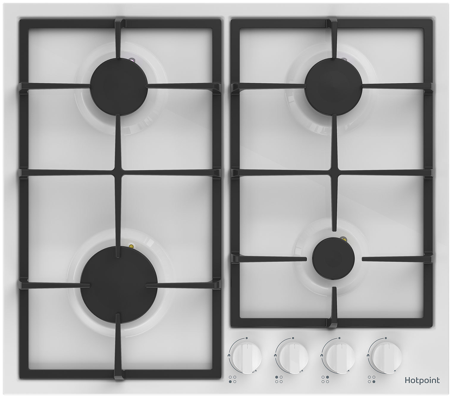 Изображение товара Газовая варочная панель Hotpoint HGMT 642 WH 58.5 см 4 конфорки белая