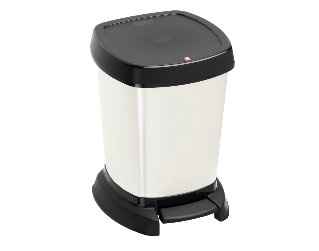 Изображение товара Контейнер для мусора с педалью Rotho Paso 6л белый офисный и домашний